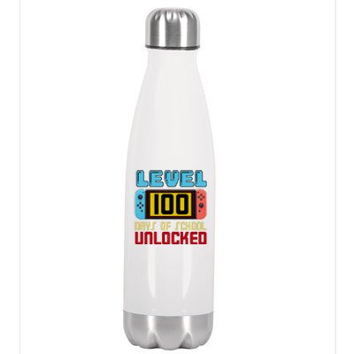 Level 100 Day Of School Unlocked Stainless Steel Insulated Water Bottle