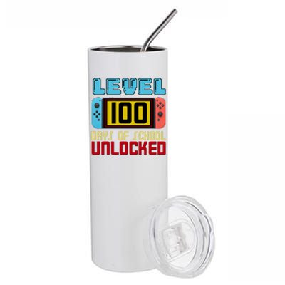 Level 100 Day Of School Unlocked Stainless Steel Tumbler