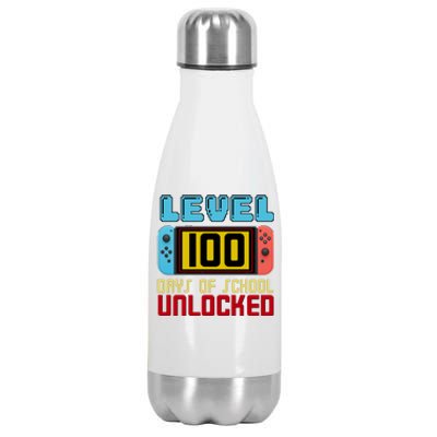 Level 100 Day Of School Unlocked Stainless Steel Insulated Water Bottle