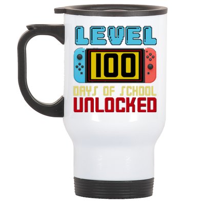 Level 100 Day Of School Unlocked Stainless Steel Travel Mug