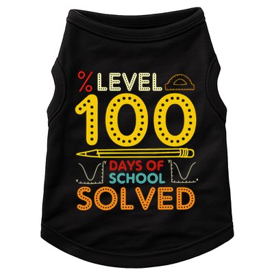 Level 100 Days Of School Solved Math Teacher Students Doggie Tank