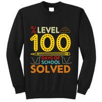 Level 100 Days Of School Solved Math Teacher Students Sweatshirt