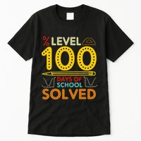 Level 100 Days Of School Solved Math Teacher Students Tall T-Shirt