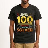 Level 100 Days Of School Solved Math Teacher Students Tall T-Shirt