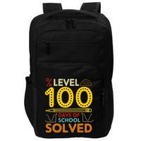 Level 100 Days Of School Solved Math Teacher Students Impact Tech Backpack