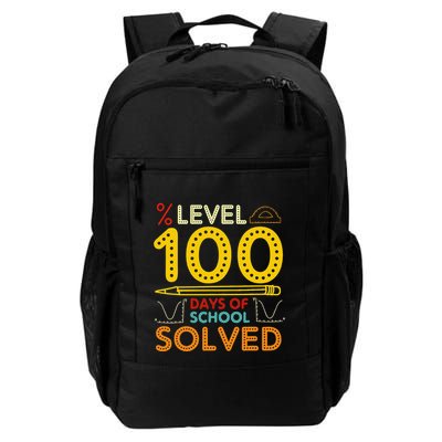 Level 100 Days Of School Solved Math Teacher Students Daily Commute Backpack