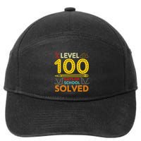 Level 100 Days Of School Solved Math Teacher Students 7-Panel Snapback Hat