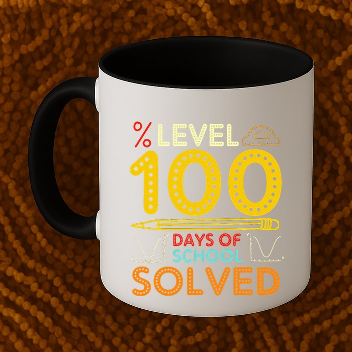 Level 100 Days Of School Solved Math Teacher Students Mug