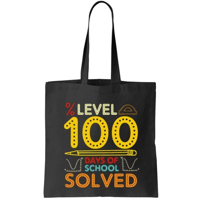 Level 100 Days Of School Solved Math Teacher Students Bag