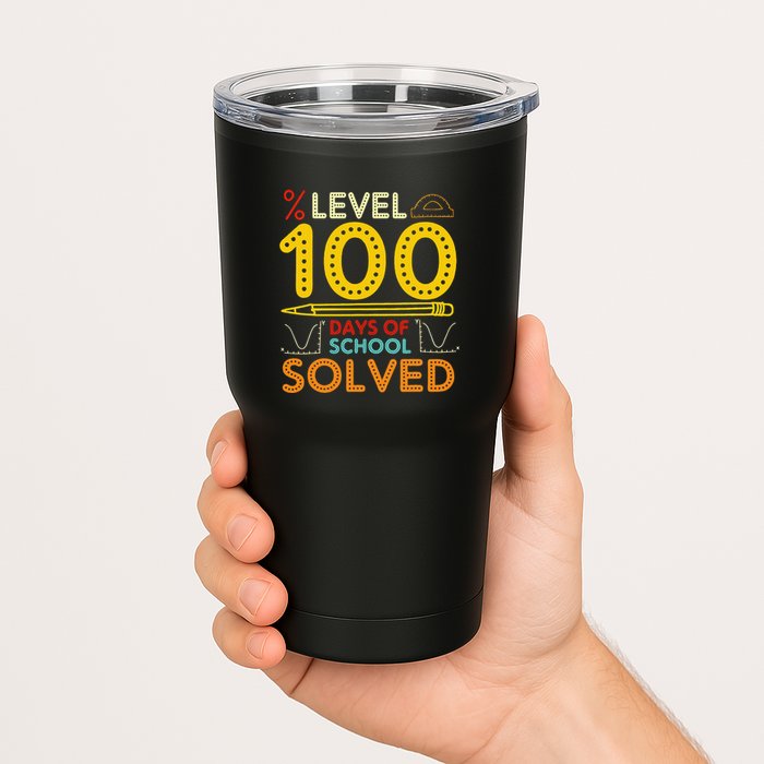 Level 100 Days Of School Solved Math Teacher Students Tumbler