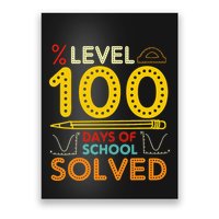 Level 100 Days Of School Solved Math Teacher Students Poster