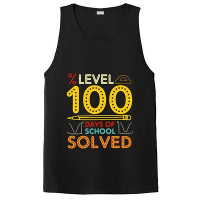 Level 100 Days Of School Solved Math Teacher Students PosiCharge Competitor Tank