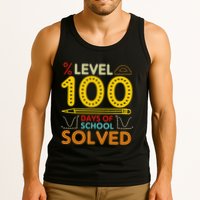 Level 100 Days Of School Solved Math Teacher Students Tank Top