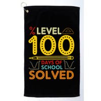 Level 100 Days Of School Solved Math Teacher Students Golf Towel