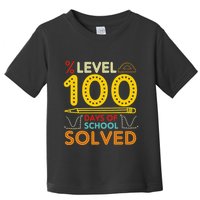 Level 100 Days Of School Solved Math Teacher Students Toddler T-Shirt