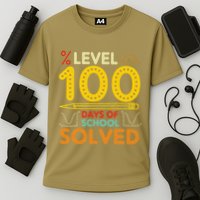 Level 100 Days Of School Solved Math Teacher Students Performance Shirt