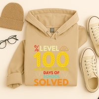 Level 100 Days Of School Solved Math Teacher Students Hoodie