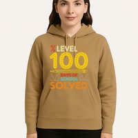 Level 100 Days Of School Solved Math Teacher Students Hoodie