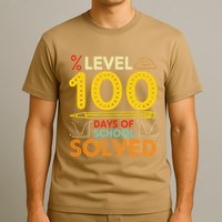 Level 100 Days Of School Solved Math Teacher Students T-Shirt