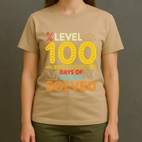 Level 100 Days Of School Solved Math Teacher Students T-Shirt