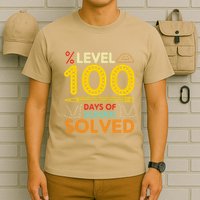 Level 100 Days Of School Solved Math Teacher Students T-Shirt