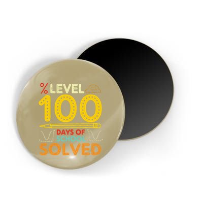 Level 100 Days Of School Solved Math Teacher Students Magnet