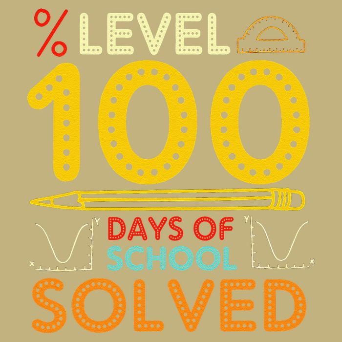 Level 100 Days Of School Solved Math Teacher Students Magnet