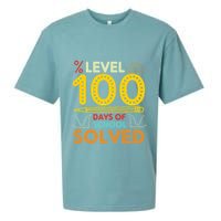 Level 100 Days Of School Solved Math Teacher Students Sueded Cloud Jersey T-Shirt