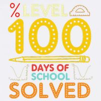 Level 100 Days Of School Solved Math Teacher Students Garment-Dyed Sweatshirt