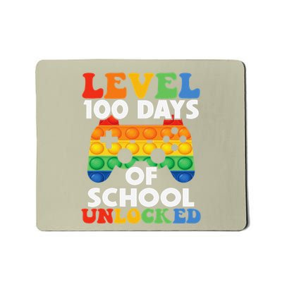 Level 100 Days Of School Unclocked Funny Teacher Students Mousepad