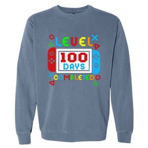 Level 100 Days Of School Complete Gamer Video Games Garment-Dyed Sweatshirt