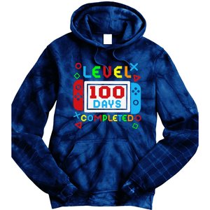 Level 100 Days Of School Complete Gamer Video Games Tie Dye Hoodie