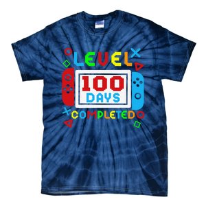 Level 100 Days Of School Complete Gamer Video Games Tie-Dye T-Shirt