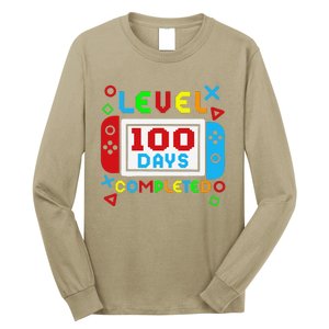 Level 100 Days Of School Complete Gamer Video Games Long Sleeve Shirt