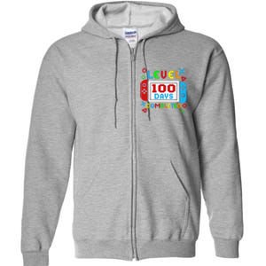 Level 100 Days Of School Complete Gamer Video Games Full Zip Hoodie