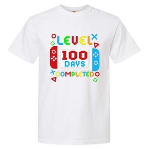 Level 100 Days Of School Complete Gamer Video Games Garment-Dyed Heavyweight T-Shirt