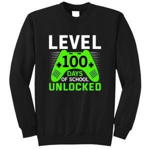 Level 100 Days Of School Unlocked Gamer Video Games Boys Sweatshirt