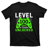 Level 100 Days Of School Unlocked Gamer Video Games Boys T-Shirt