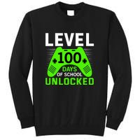 Level 100 Days Of School Unlocked Gamer Video Games Boys Tall Sweatshirt