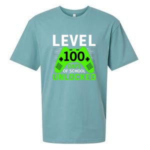 Level 100 Days Of School Unlocked Gamer Video Games Boys Sueded Cloud Jersey T-Shirt