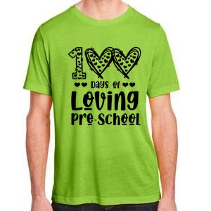 Loving 100 Days Of School Kindergarten Teacher Pregiftk Student Gift Adult ChromaSoft Performance T-Shirt