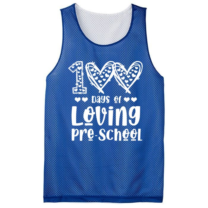 Loving 100 Days Of School Kindergarten Teacher Pregiftk Student Gift Mesh Reversible Basketball Jersey Tank