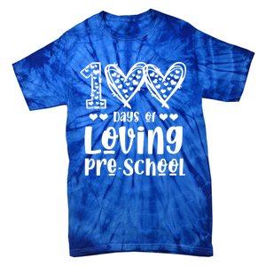 Loving 100 Days Of School Kindergarten Teacher Pregiftk Student Gift Tie-Dye T-Shirt