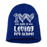 Loving 100 Days Of School Kindergarten Teacher Pregiftk Student Gift Short Acrylic Beanie