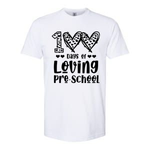 Loving 100 Days Of School Kindergarten Teacher Pregiftk Student Gift Softstyle CVC T-Shirt