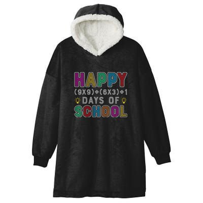 Kids 100 Days of School 100th Math Equation Teacher  Hooded Wearable Blanket