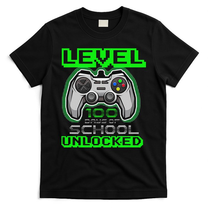 Level 100 Days Of School Unlocked Video Game T-Shirt
