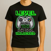 Level 100 Days Of School Unlocked Video Game T-Shirt