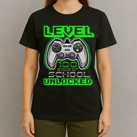 Level 100 Days Of School Unlocked Video Game T-Shirt
