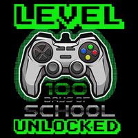 Level 100 Days Of School Unlocked Video Game T-Shirt